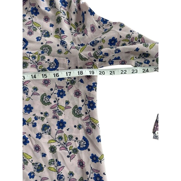 Boden Silk Floral Blouse Size 8 Peasant Boho Tunic Workwear Top Classic Chic - Picture 6 of 7
